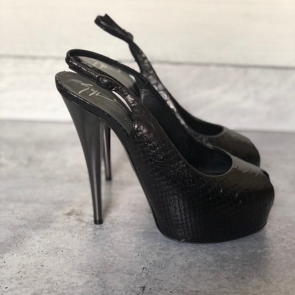Giuseppe Zanotti snake skin heels